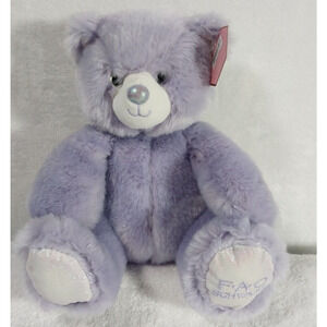 FAO Schwarz Sparklers Teddy Bear 10 Inch, Soft Plush, Purple NWT